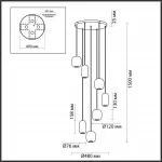 Подвесная люстра Odeon Light PENDANT ODL24 311 5053/7 GU10 LED 7*4W OVALI Мультиколор
