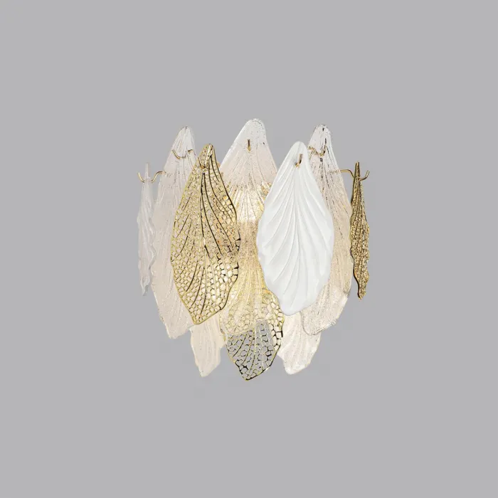 Настенный светильник Odeon Light HALL ODL24 507 5052/3W E14 3*40W LACE Белый, Прозрачный, Золотой от ImperiumLoft