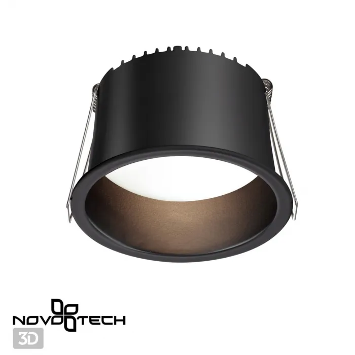 Светильник встраиваемый светодиодный IP20 LED 4000К 12W 220V TRAN 358902 SPOT NT22 283 Черный от ImperiumLoft