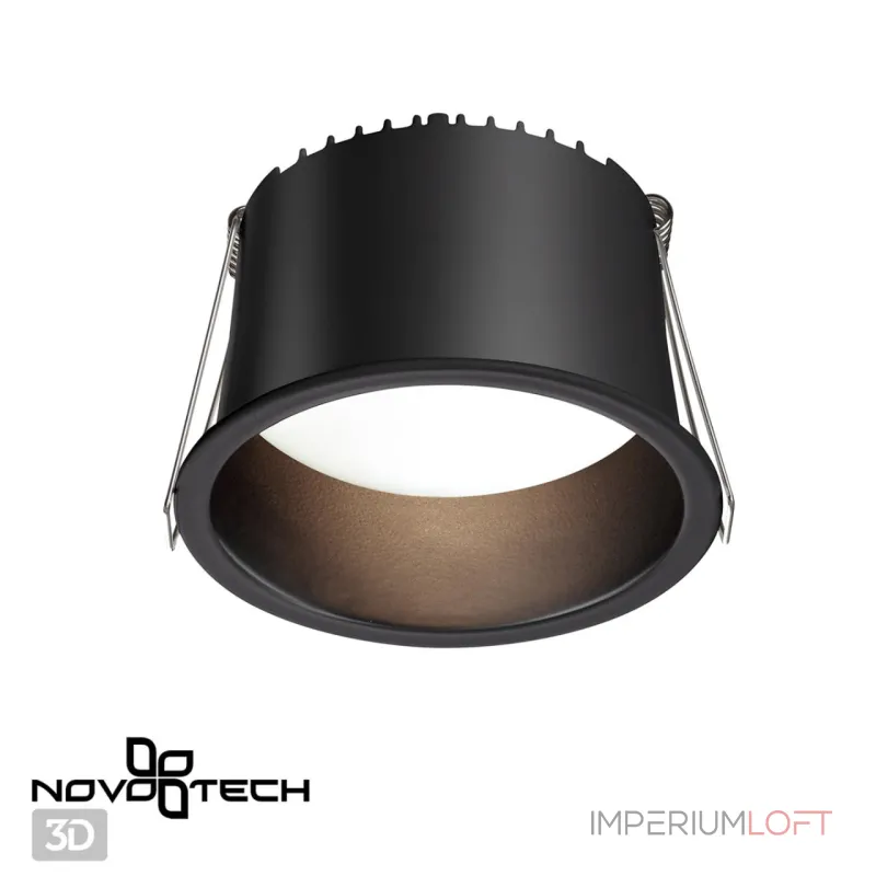 Светильник встраиваемый светодиодный IP20 LED 4000К 12W 220V TRAN 358902 SPOT NT22 283 Черный