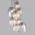 Подвесная люстра Odeon Light MODERN ODL24 297 5039/8 G9 8*40W MUSSELS 