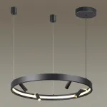 Подвесной светильник с пультом ДУ и доп. креплением IP20 LED 45W+15W 1952Лм 3000-6000K FONDA 4317/58L HIGHTECH ODL22 199 Черный от ImperiumLoft