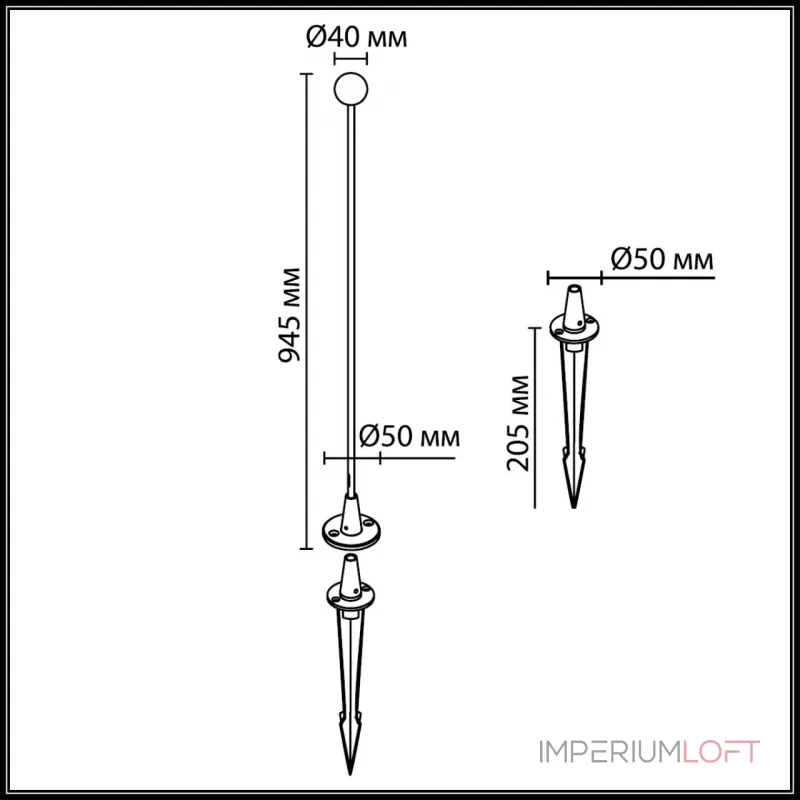 Уличный светильник Odeon Light Nature 7123/1GLA от ImperiumLoft Уличный светильник Odeon Light Nature 7123/1GLA от ImperiumLoft