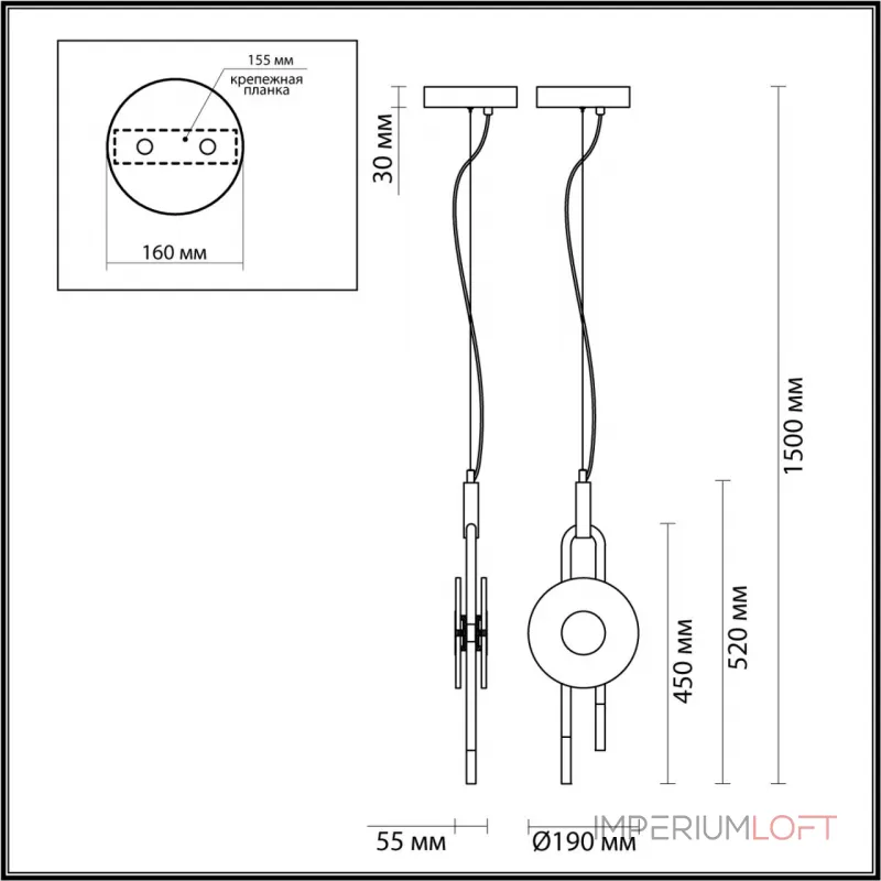 Подвесной светильник Odeon Light MODERN ODL_EX24 27 5407/12L LED 12W 3000K 1005Лм MAGNET Прозрачный