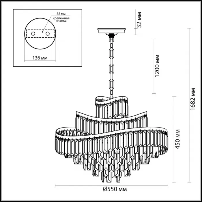 Люстра Odeon Light HALL ODL24 505 5073/12 E14 12*40W WAYTA Прозрачный от ImperiumLoft