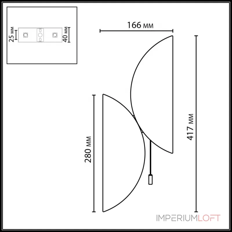 Настенный светильник Odeon light L-vision 7067/2W