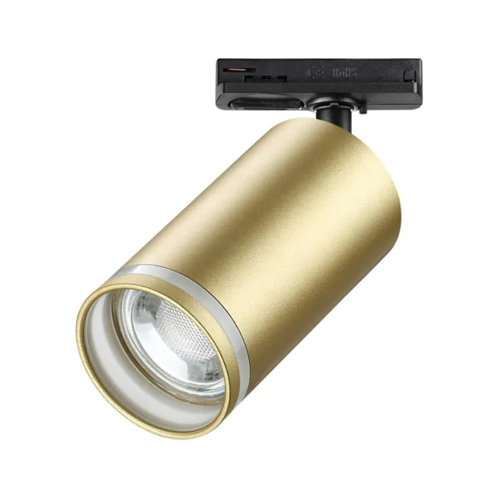 Светильник трековый однофазный двухжильный IP20 GU10 9W 220V ULAR 370878 PORT NT22 092 Золотой от ImperiumLoft