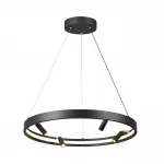 Подвесной светильник с пультом ДУ и доп. креплением IP20 LED 45W+15W 1952Лм 3000-6000K FONDA 4317/58L HIGHTECH ODL22 199 Черный от ImperiumLoft