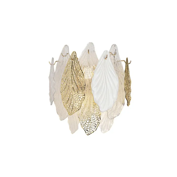 Настенный светильник Odeon Light HALL ODL24 507 5052/3W E14 3*40W LACE Белый, Прозрачный, Золотой от ImperiumLoft