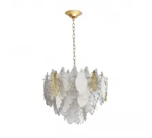 Люстра Odeon Light HALL ODL24 507 5052/15 E14 14*40W LACE Белый, Прозрачный, Золотой