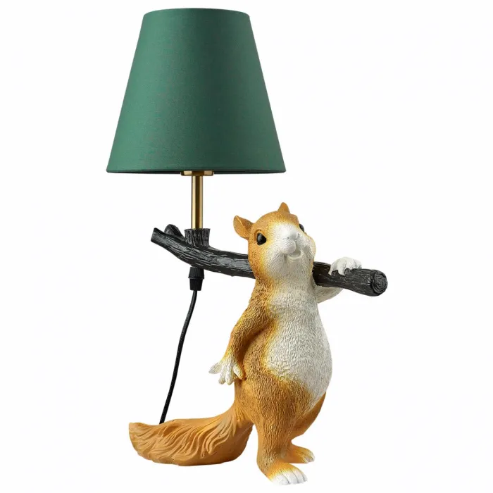 Настольный светильник Lumion MODERNI LN23 129 6523/1T E14 1*40W 220V SQUIRREL Зелёный от ImperiumLoft