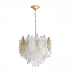 Люстра Odeon Light HALL ODL24 507 5052/8 E14 8*40W LACE Белый, Прозрачный, Золотой от ImperiumLoft