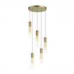 Подвесная люстра Odeon Light PENDANT ODL24 325 5058/25LA LED 5*5W 3000K SCROW Жёлтый