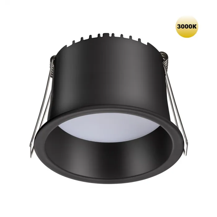 Светильник встраиваемый светодиодный Novotech SPOT NT23 282 359235 IP20 LED 9W 220V 540Лм 3000К TRAN Чёрный от ImperiumLoft