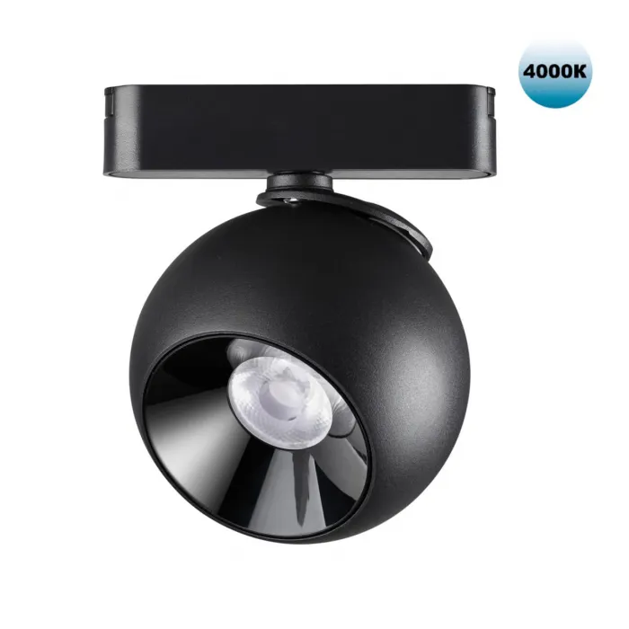 Трековый светильник SMAL Novotech SHINO NT23 053 359100 IP20 LED 4000K 12W 48V 960Лм SMAL Чёрный от ImperiumLoft