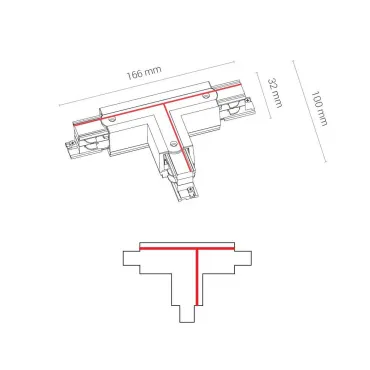 Коннектор для трехфазной трековой системы T-образный левый 1 Nowodvorski Ctls Power White 8243 от ImperiumLoft