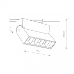Трековый однофазный светильник Nowodvorski Profile Focus Led Black 7621