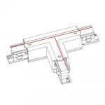 Коннектор для трехфазной трековой системы T-образный левый 1 Nowodvorski Ctls Power White 8243 от ImperiumLoft