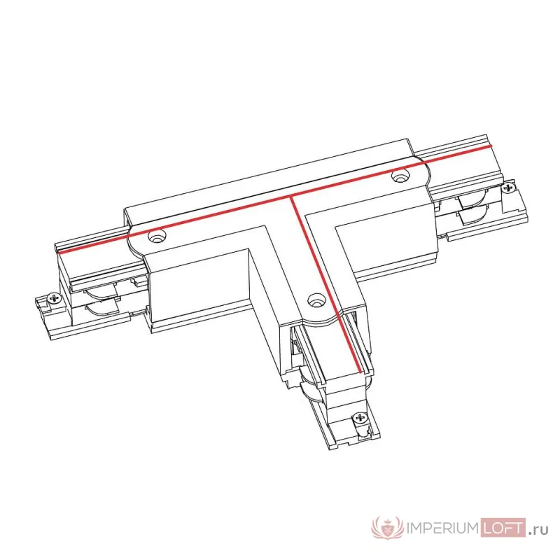 Коннектор для трехфазной трековой системы T-образный левый 1 Nowodvorski Ctls Power White 8243 от ImperiumLoft