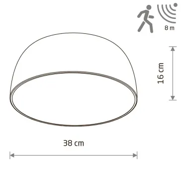 Потолочный cветильник Nowodvorski Satellite S Sensor Black 8010 от ImperiumLoft