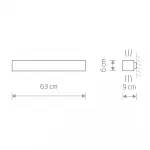 Настенный светильник Nowodvorski Soft Wall Led 60x6 Graphite 7528 от ImperiumLoft