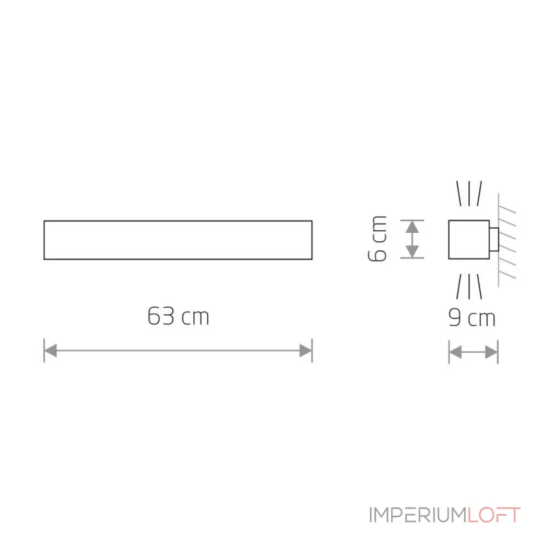 Настенный светильник Nowodvorski Soft Wall Led 60x6 Graphite 7528 от ImperiumLoft