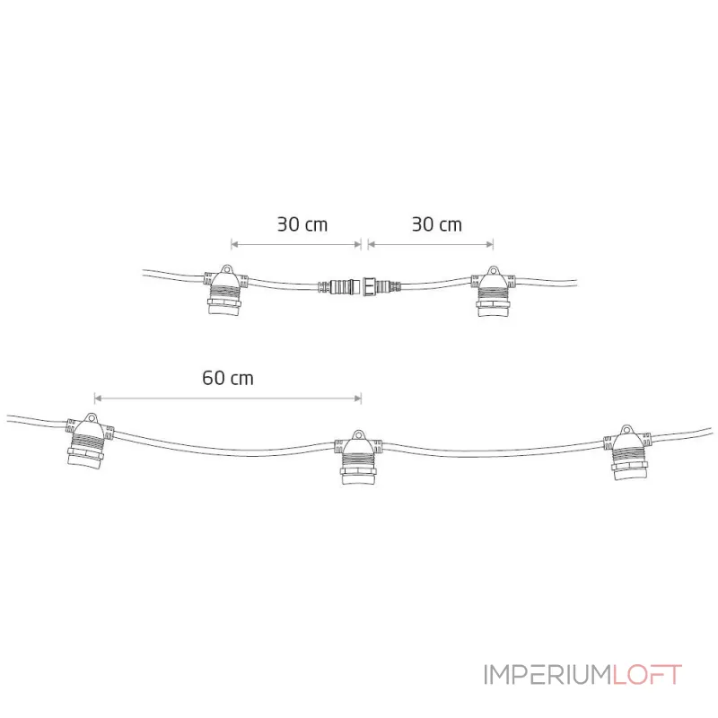 Светильник светодиодный Белт лайт 6 метров Nowodvorski Festoon Lights Black 7873