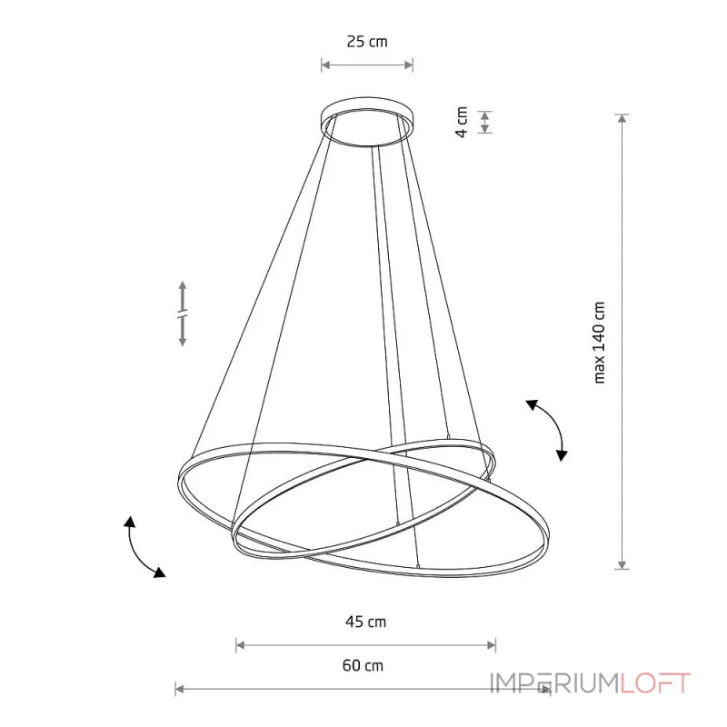 Подвесная люстра Nowodvorski Circolo Led Black 10814