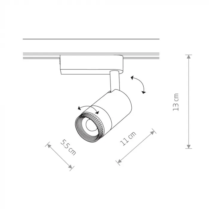 Трековый однофазный светильник Nowodvorski Profile Zoom Led Black 7625 от ImperiumLoft