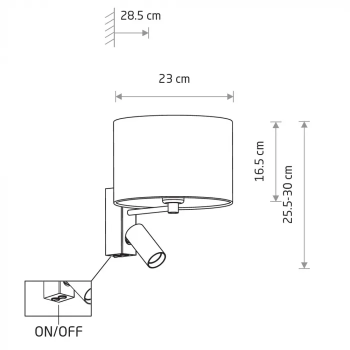 Бра Nowodvorski Lago A Gray 11677 от ImperiumLoft