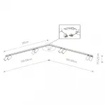 Накладной светильник спот Nowodvorski Mono Corner 2x150 Black/Brass 7755