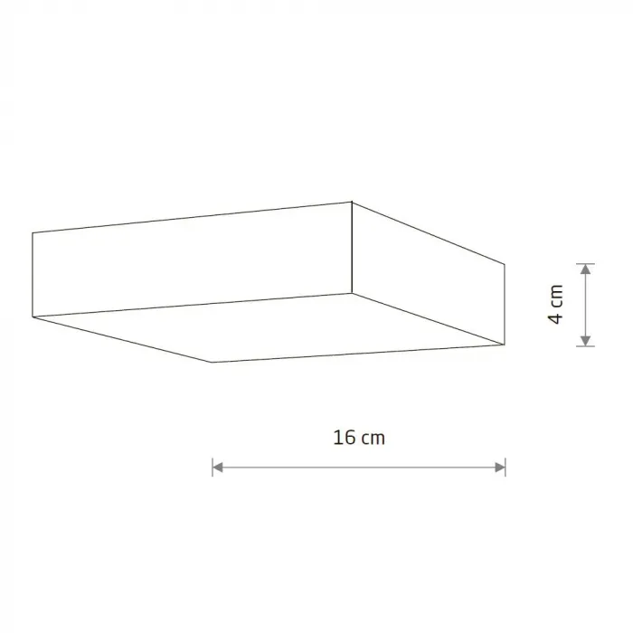 Потолочный cветильник Nowodvorski Lid Square Led Black 10434 от ImperiumLoft
