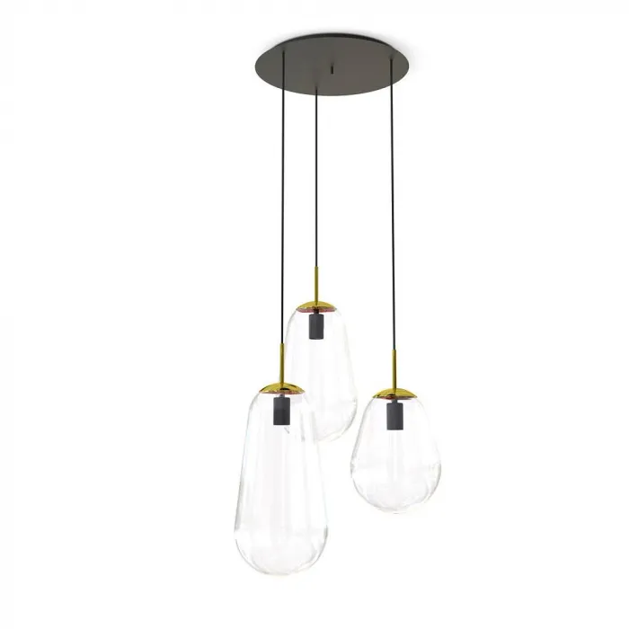Подвесная люстра Nowodvorski Pear Transparent/Brass 7794 от ImperiumLoft