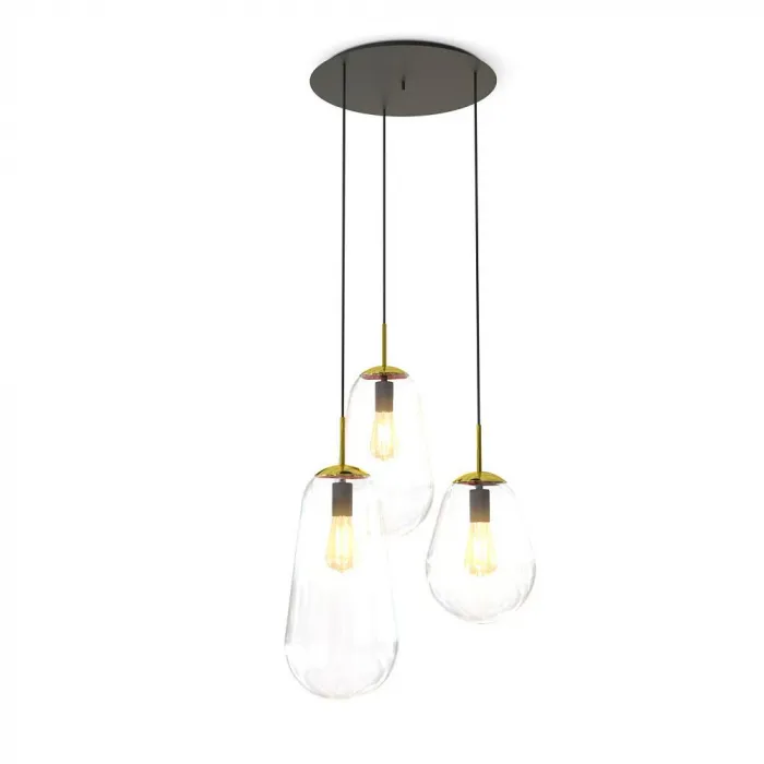 Подвесная люстра Nowodvorski Pear Transparent/Brass 7794 от ImperiumLoft