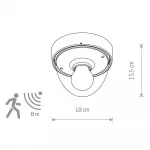 Настенно-потолочныйк с датчиком движения Nowodvorski Nook Sensor Black 7977 от ImperiumLoft