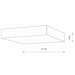 Потолочный cветильник Nowodvorski Lid Square Led Black 10435 от ImperiumLoft