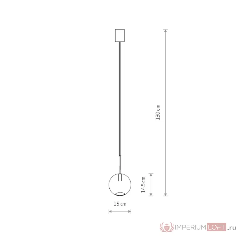 Подвесной светильник Nowodvorski Sphere S Transparent/Black 7847 от ImperiumLoft