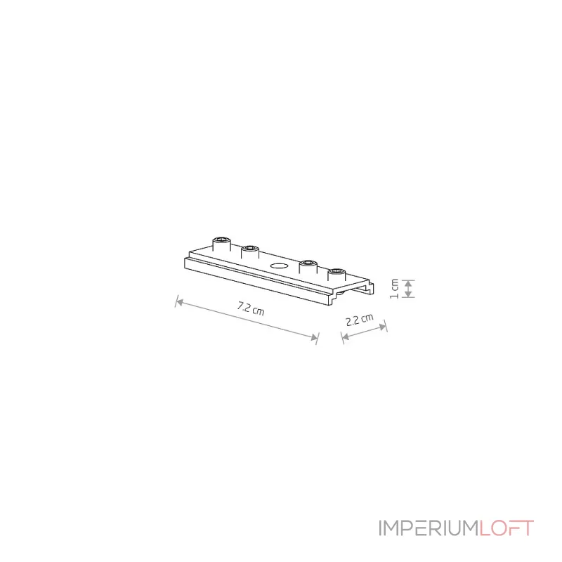 Крепление для магнитных треков Nowodvorski Connector Silver 10171