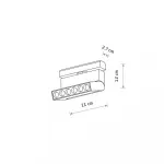 Трековый магнитный светильник Nowodvorski Focus Out Led Black 11312