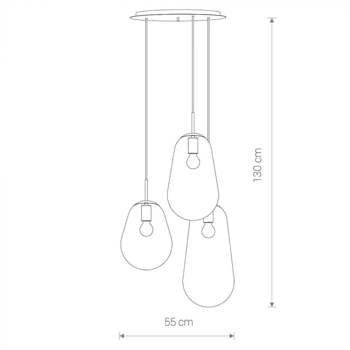 Подвесная люстра Nowodvorski Pear Transparent/Brass 7794 от ImperiumLoft