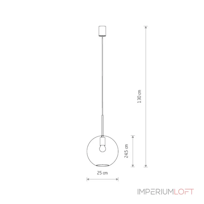 Подвесной светильник Nowodvorski Sphere L Transparent/Black 7850
