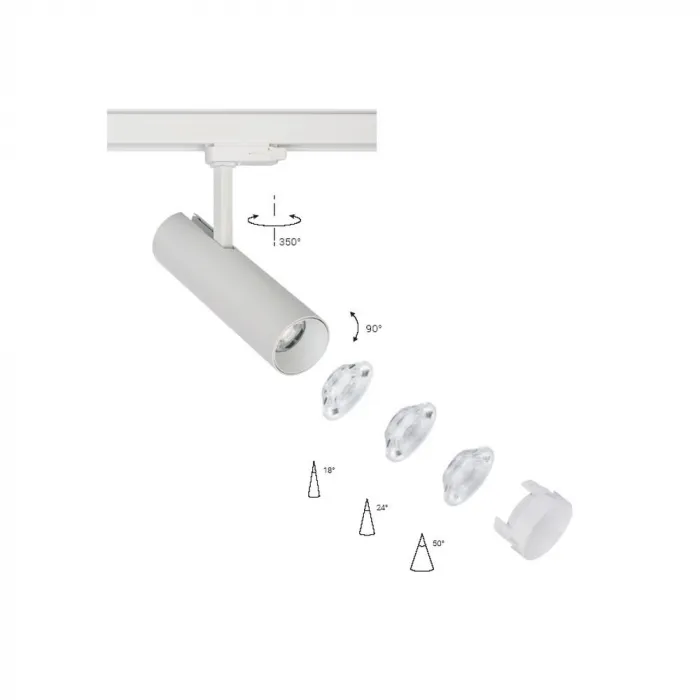 Трековый трехфазный светильник Nowodvorski Milo Led White 8766 от ImperiumLoft