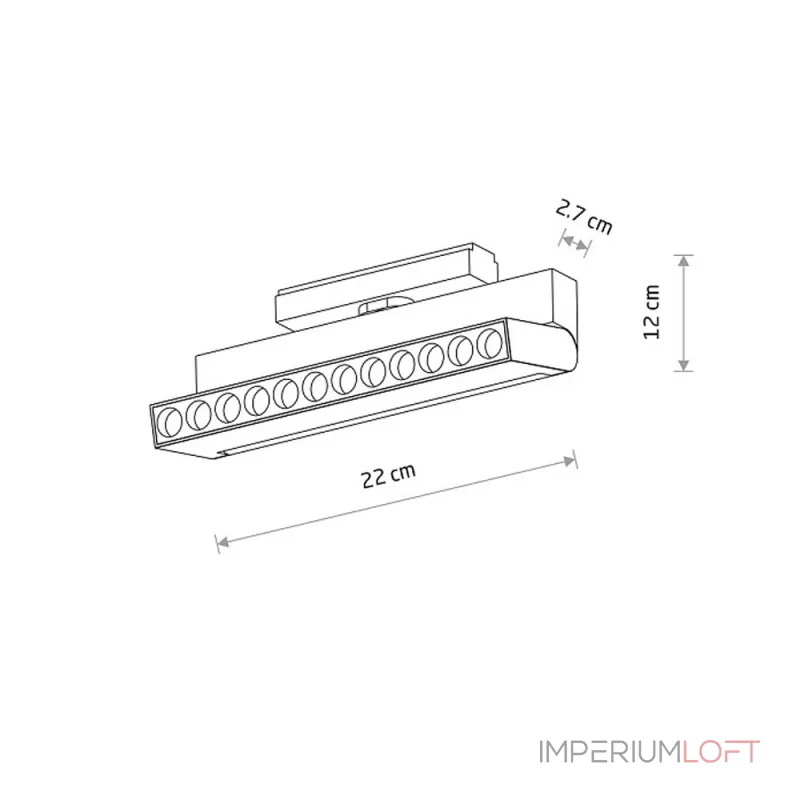 Трековый магнитный светильник Nowodvorski Focus Out Led Black 11313