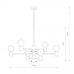 Люстра на штанге Nowodvorski Radius Black 7932