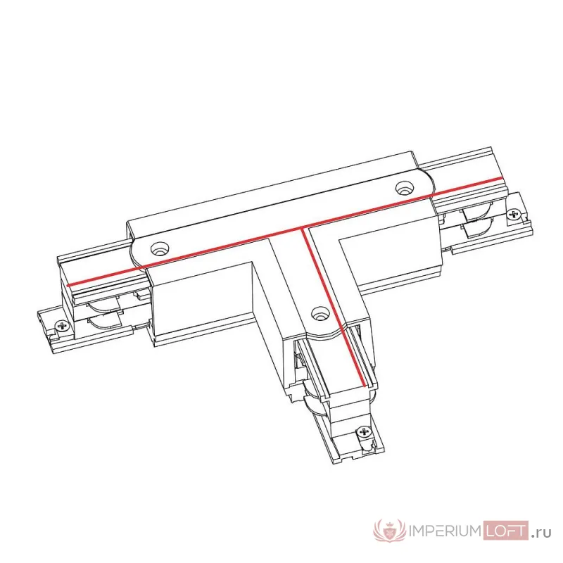 Коннектор для трехфазной трековой системы T-образный левый 2 Nowodvorski Ctls Power Black 8237 от ImperiumLoft