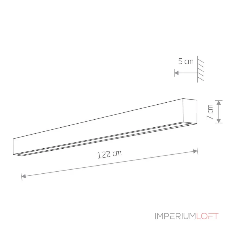 Настенный светильник Nowodvorski Straight Wall LED L Graphite 7560