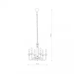 Люстра подвесная Nowodvorski Hampton White/Chrome 8154 от ImperiumLoft