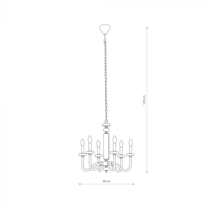 Люстра подвесная Nowodvorski Hampton White/Chrome 8154 от ImperiumLoft