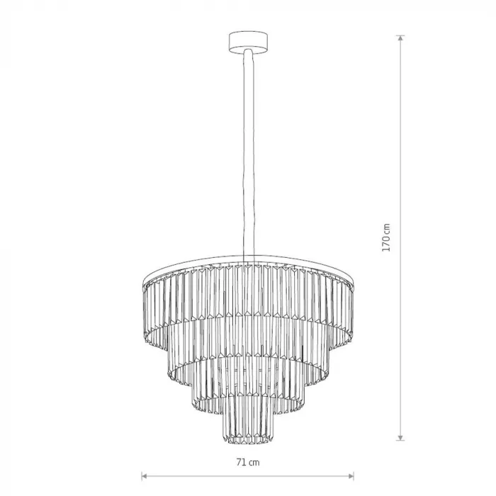Люстра подвесная Nowodvorski Cristal L Black 7614 от ImperiumLoft