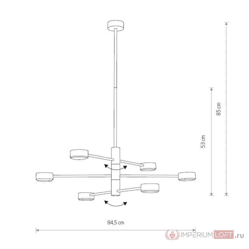 Подвесная люстра Nowodvorski Orbit Black 7946 от ImperiumLoft